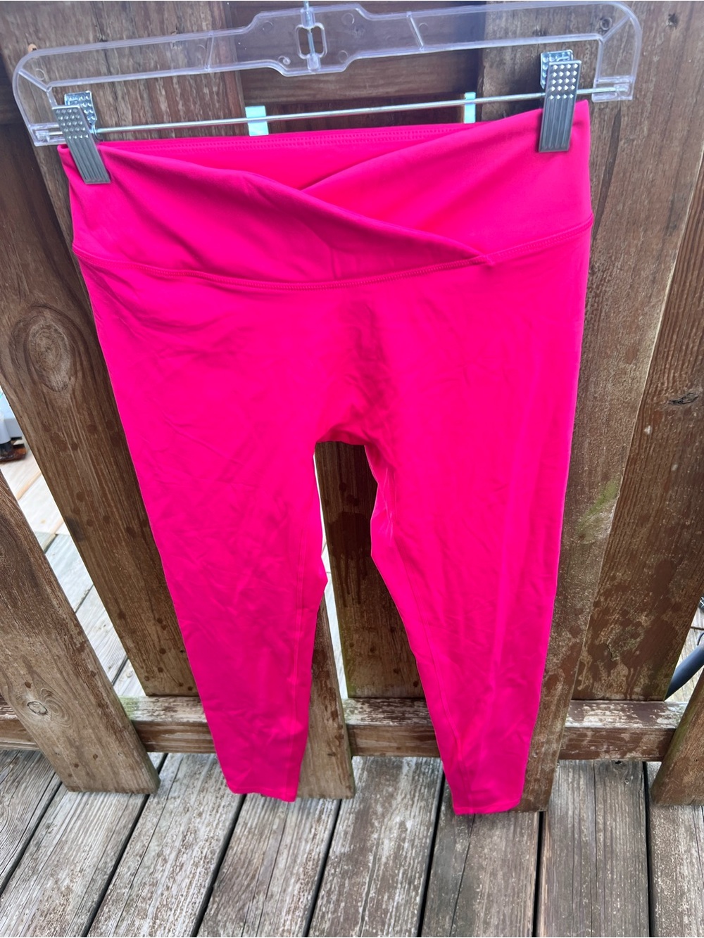 Women’s Oner Active High-Rise Hot Pink Performance Leggings with Crossover Waist